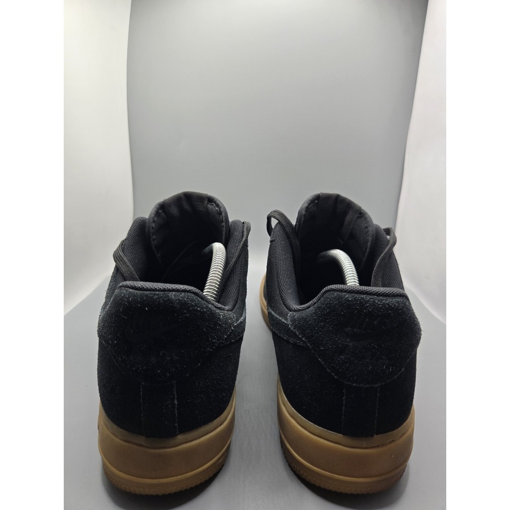 Men's Nike Air Force 1 Low Black Suede Gum Sole Sneakers Size 11 US - 488298-098 - Picture 9 of 9